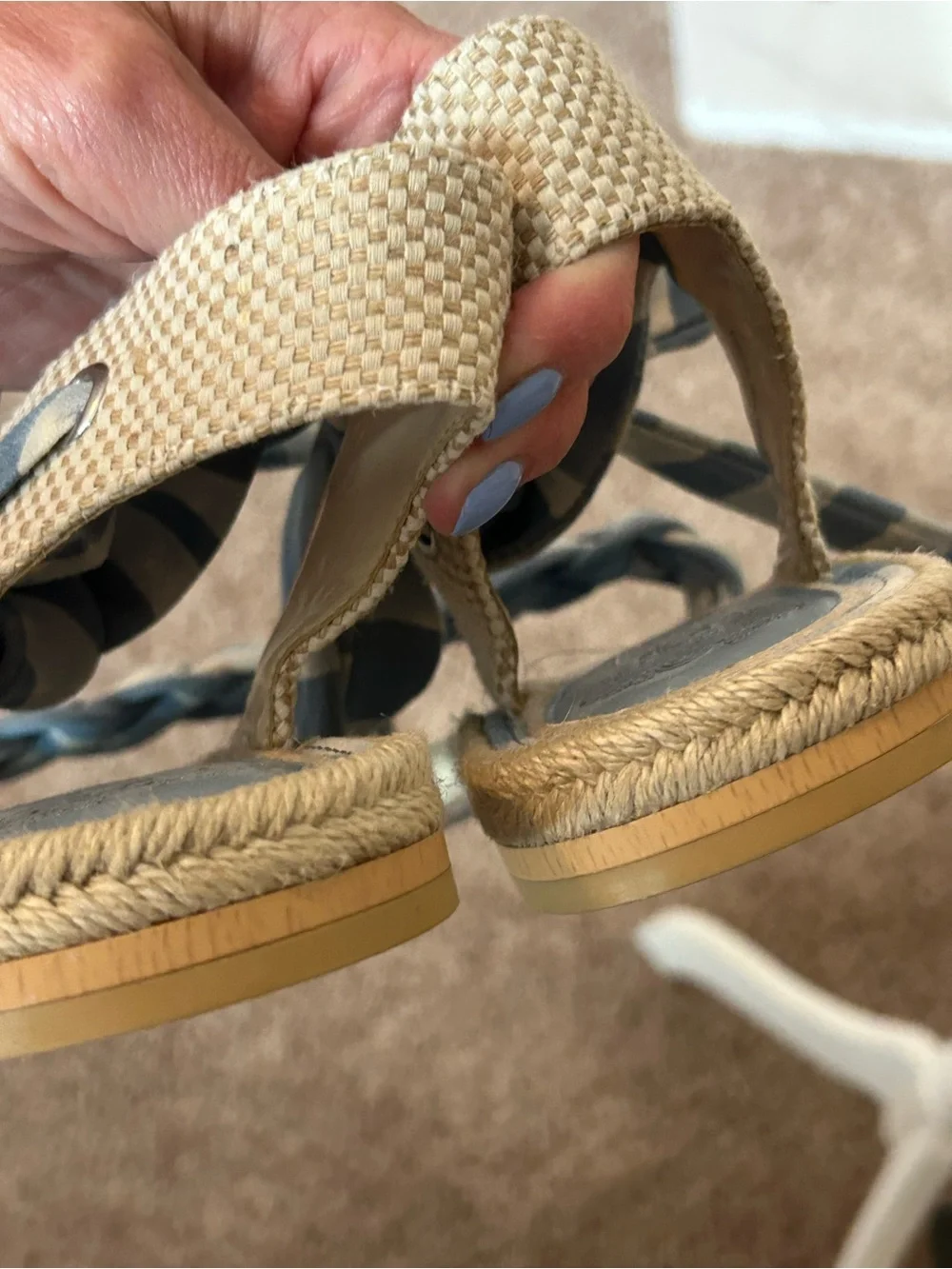 Vince Camuto leather Kastela  Espadrille Sandal(size 9)No Box
